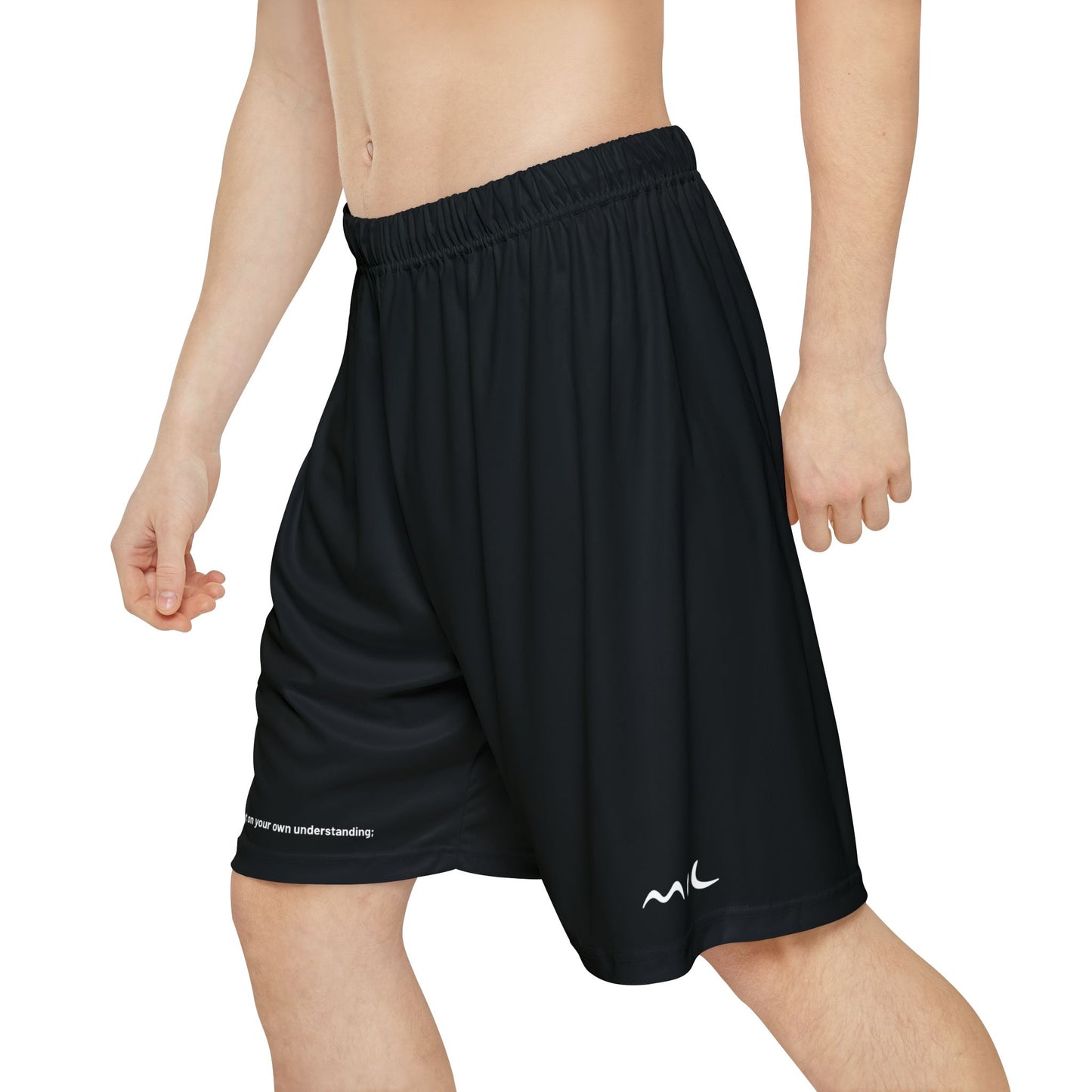 Black Athletic Shorts — Men’s Sport Shorts with Minimal 'MCL' Logo