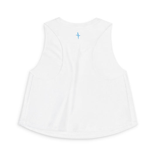 MCL Oval Logo Women's Crop Top – Minimal Blue Graphic Tank