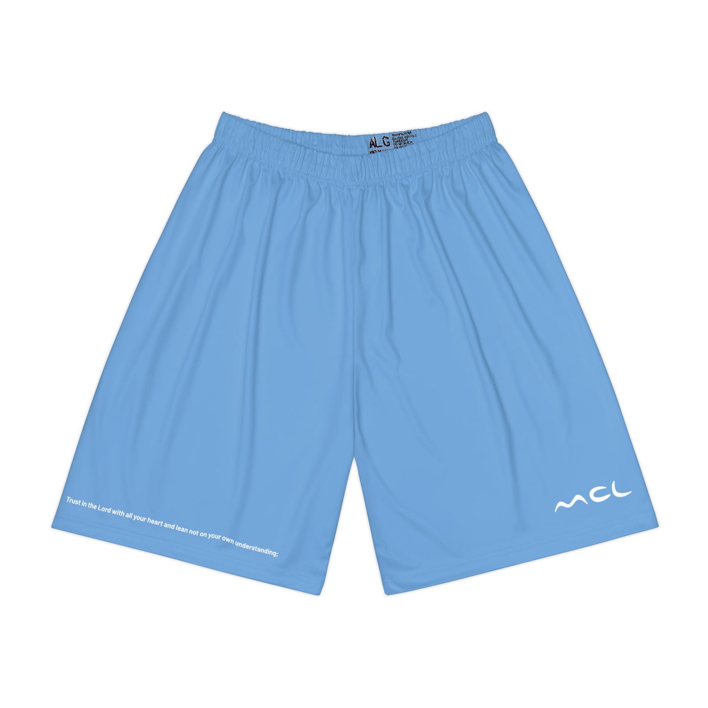 Light Blue Athletic Shorts — Men’s Sport Shorts with Minimal 'MCL' Logo
