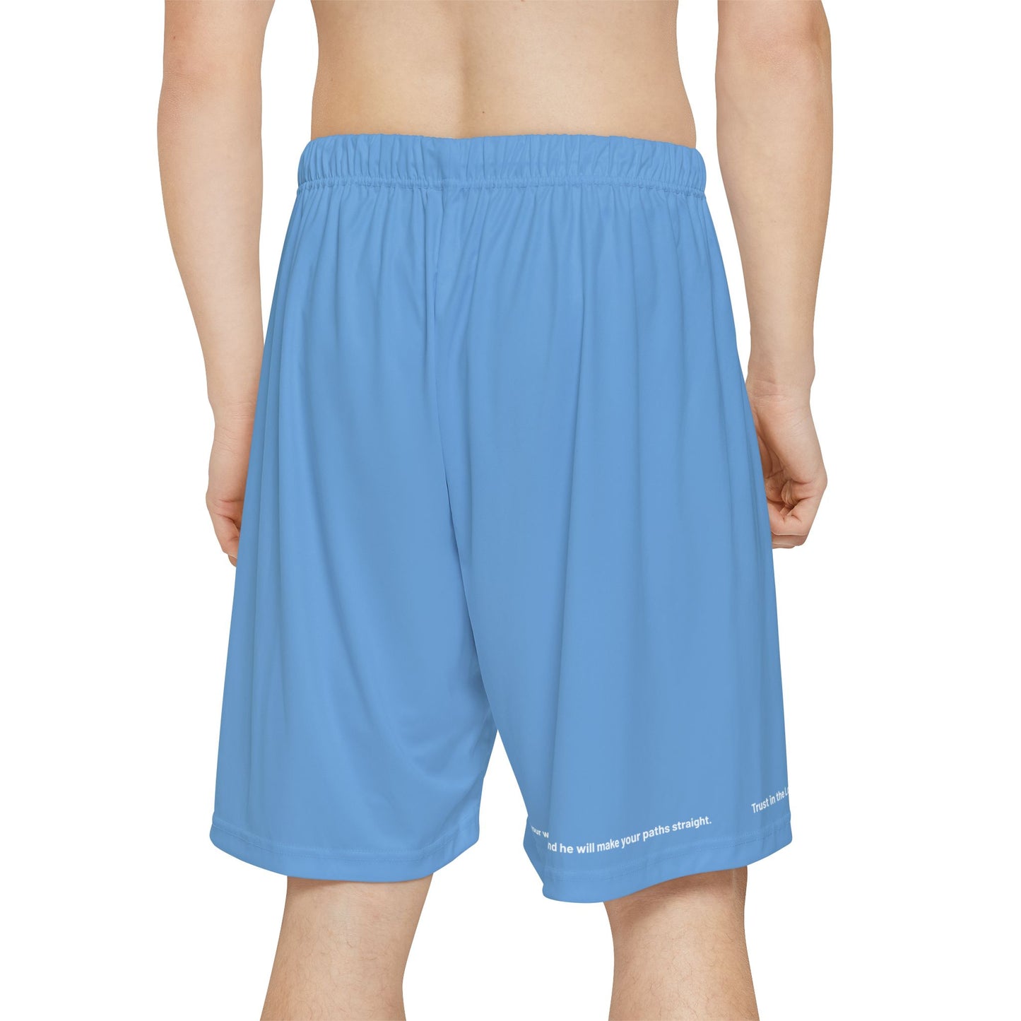 Light Blue Athletic Shorts — Men’s Sport Shorts with Minimal 'MCL' Logo