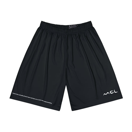 Black Athletic Shorts — Men’s Sport Shorts with Minimal 'MCL' Logo