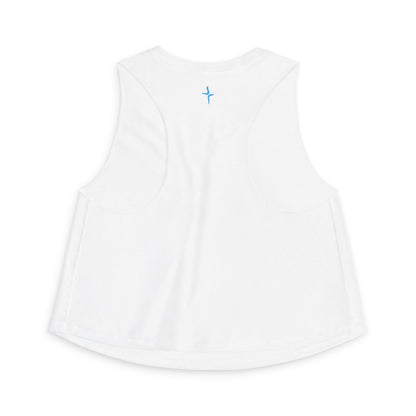 MCL Oval Logo Women's Crop Top – Minimal Blue Graphic Tank