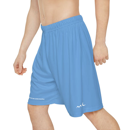 Light Blue Athletic Shorts — Men’s Sport Shorts with Minimal 'MCL' Logo