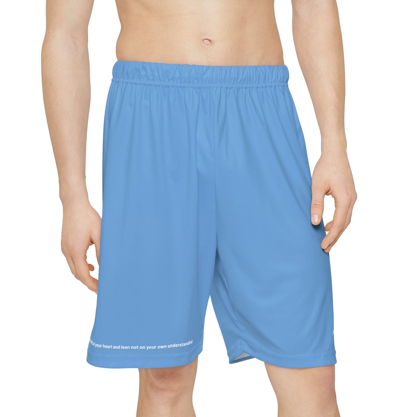 Light Blue Athletic Shorts — Men’s Sport Shorts with Minimal 'MCL' Logo