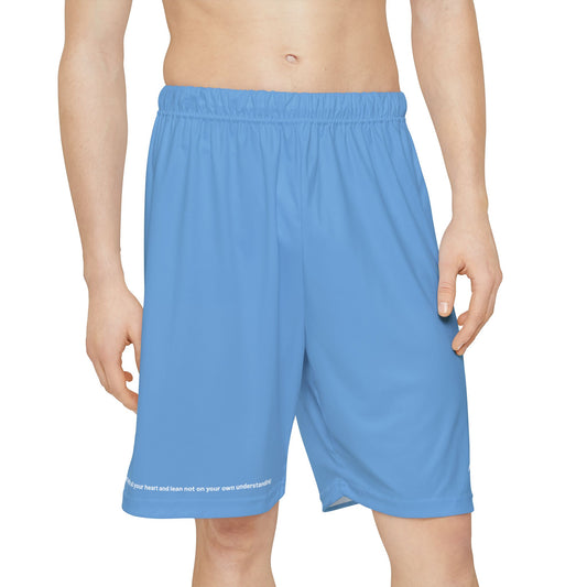 Light Blue Athletic Shorts — Men’s Sport Shorts with Minimal 'MCL' Logo